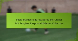 Posicionamento de Jogadores em Futebol 3V3: Funções, Responsabilidades, Cobertura